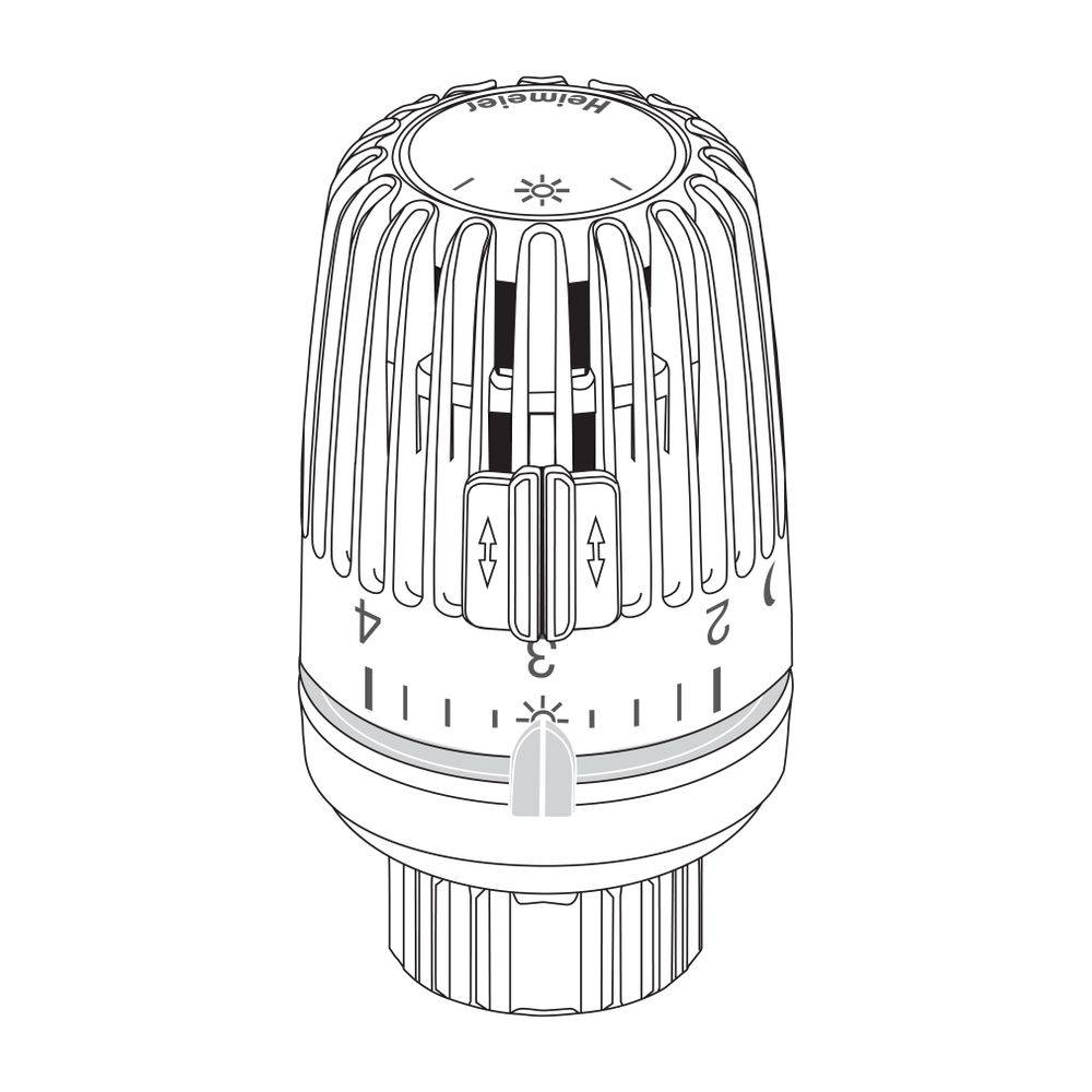 IMI Heimeier Thermostat-Kopf VK, mit Direktanschluss für Klemmverbindung VHK, Weiß-2