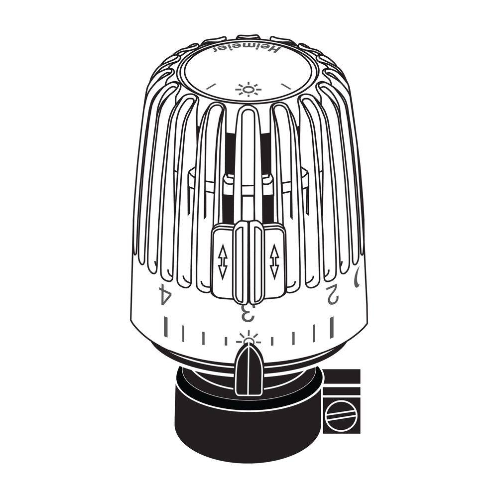 IMI Heimeier Thermostat-Kopf K, mit Direktanschluss für Danfoss RAVL, Weiß-2