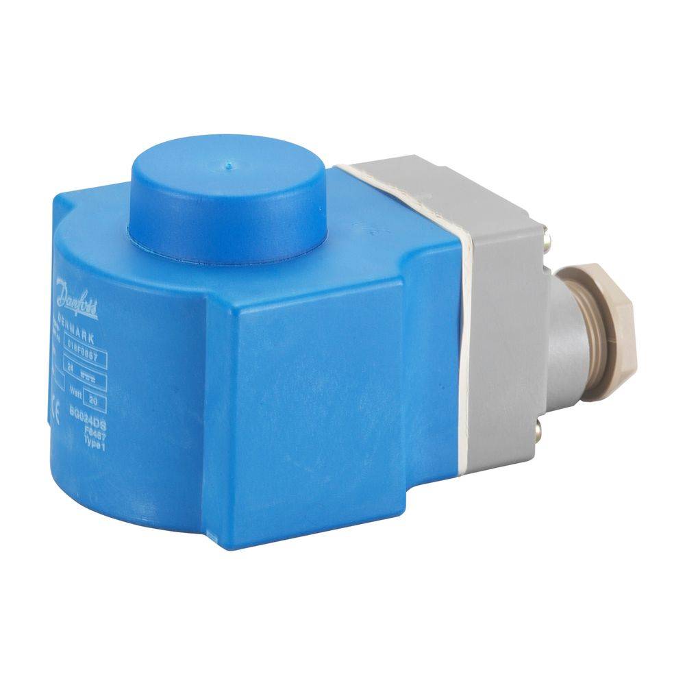 Danfoss 018F6857, Magnetspule BG024DS, 24Vdc Klemmd. IP67 EVR 2-6 u. 25-40, EVRA(T) 3-15 u. 25-40-1