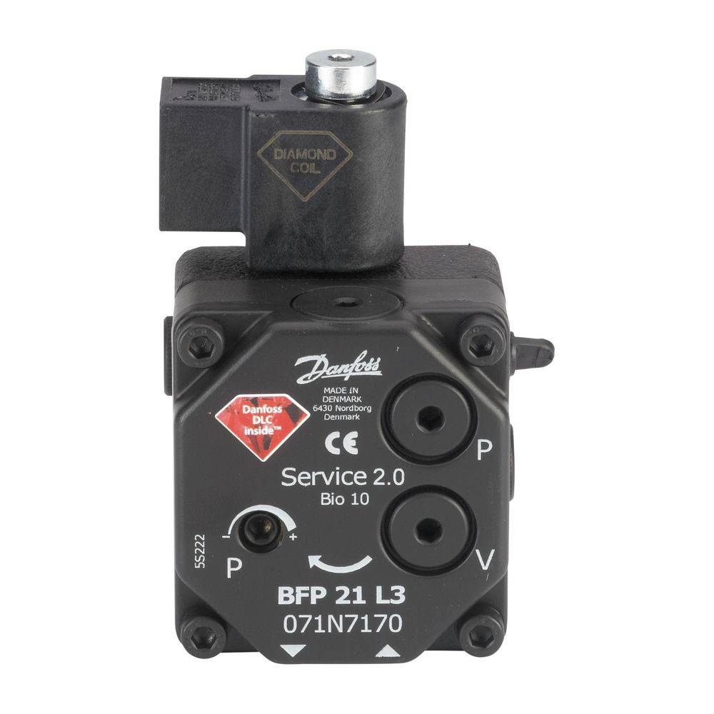 DANFOSS Ölbrennerpumpe BFP 21 L 3 mit Magnetventil, Drehrich. re., 24 l/h-1