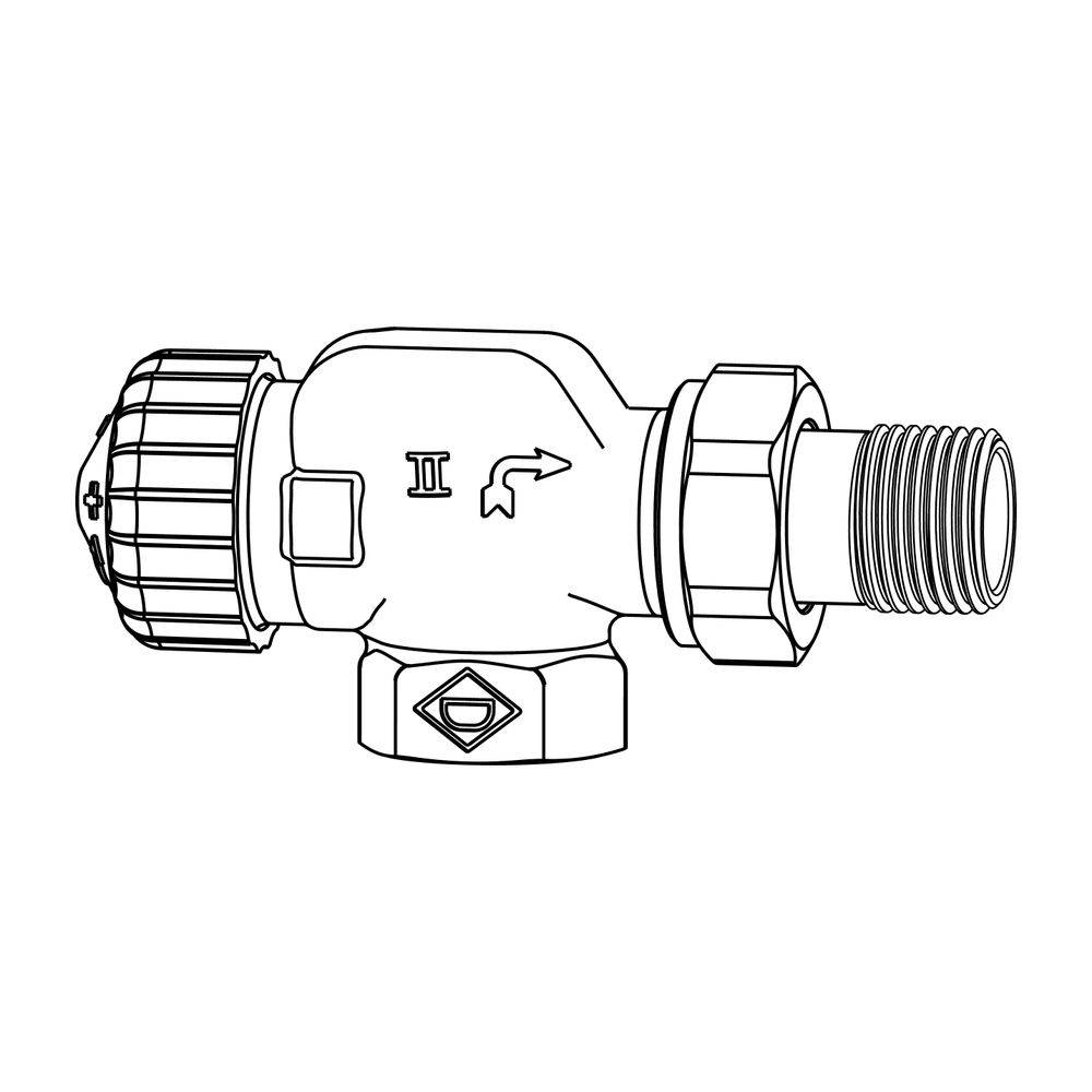 IMI Heimeier Thermostat-Ventilunterteil V-exact II, Axialform DN 10-1