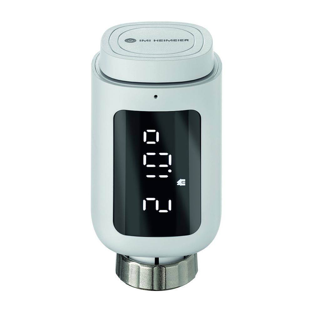 IMI Heimeier Smarter Thermostatkopf HeimSync, Bluetooth, Smartphone-Programmierung, M30x1,5, 5-30 Grad C, Weiß RAL 9016-0