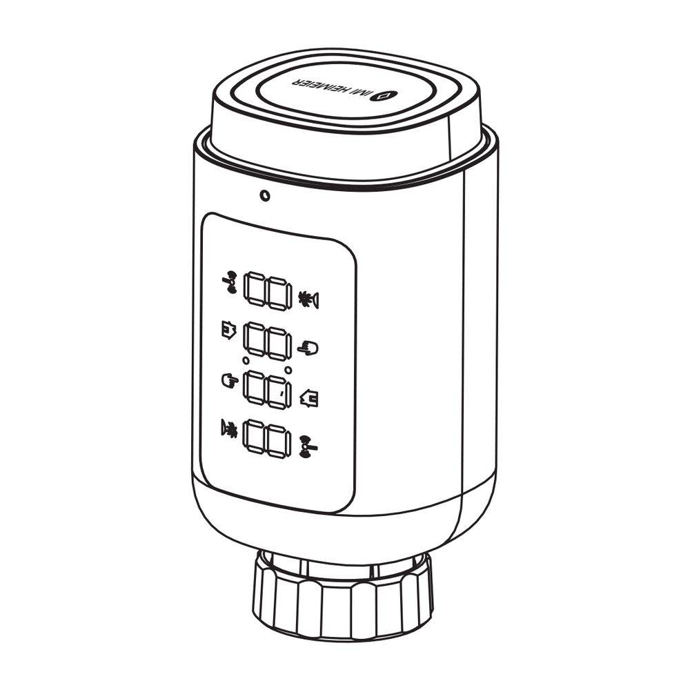 IMI Heimeier Smarter Thermostatkopf HeimSync, Bluetooth, Smartphone-Programmierung, M30x1,5, 5-30 Grad C, Weiß RAL 9016-3