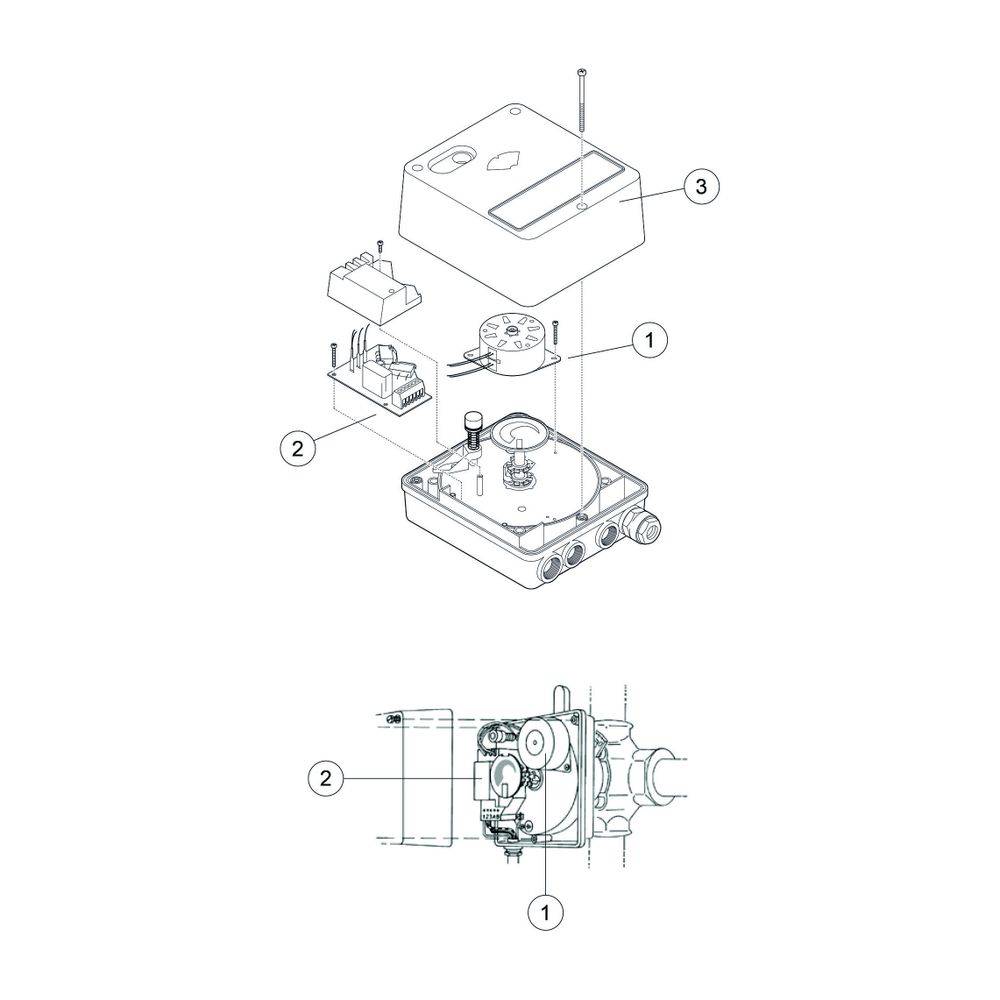 Resideo Stellmotor VMM, 230 V / 50 Hz, 20Nm, VMM20-1