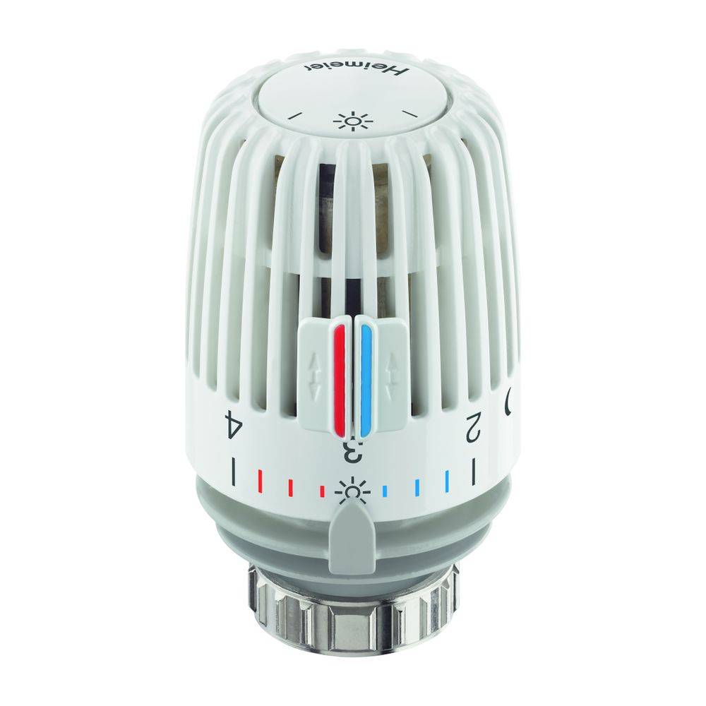 IMI Heimeier Thermostat-Kopf K, mit eingebautem Fühler und Nullstellung, Weiß-0