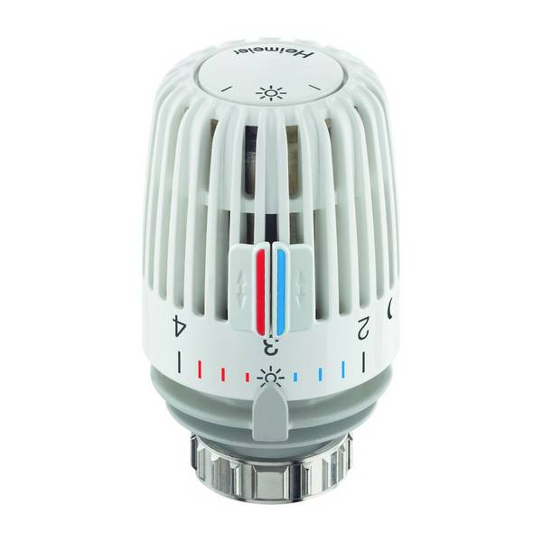 IMI Heimeier Thermostat-Kopf K, mit eingebautem Fühler und Nullstellung, Weiß