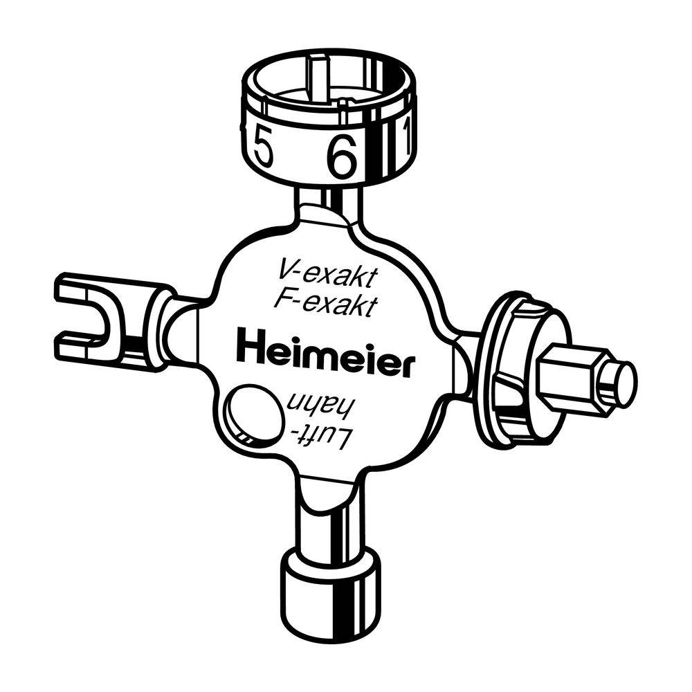 IMI Heimeier Universalschlüssel für V/F-exakt, Regulux, Vekolux, B-Kopf, 0530-01.433-0