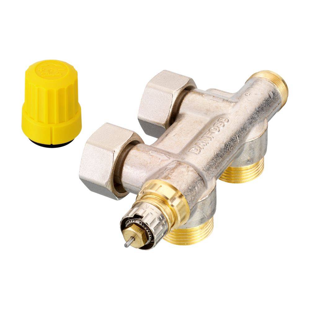 Danfoss Anschlussarmatur VHS-UR Heizkörper R 1/2", Eckausführung, vernickelt, 013G4689-2