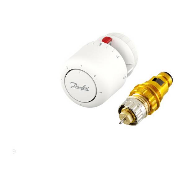 Danfoss Ventileinsatz-Set RAVL 10/15 mit Aero Thermostatkopf, 015G5202