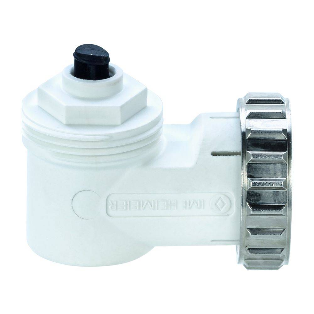 IMI Heimeier Winkelanschluss, M30x1,5 für Thermostat-Köpfe und Stellantriebe, Messing, Weiß, 7300-00.700-0