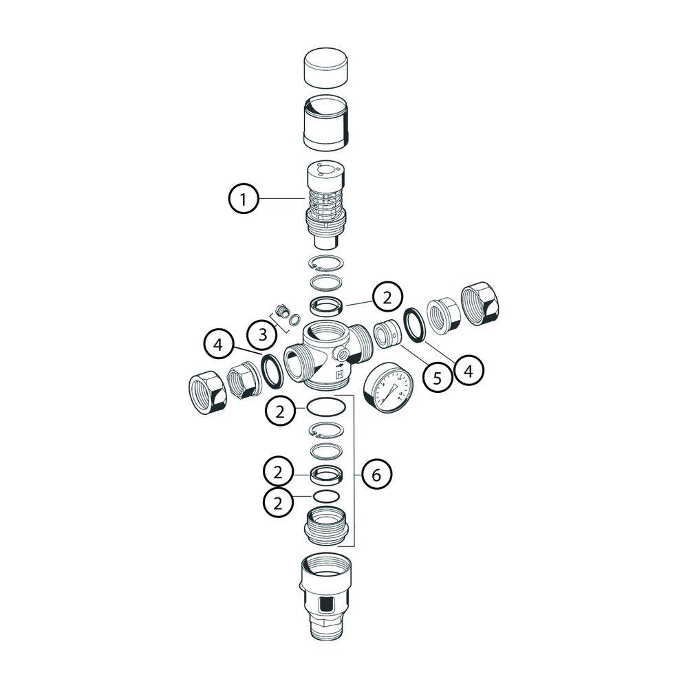 Resideo Rohrtrenner R295 EA1, Rotguss C, 1/2 ", R295-1/2C-1
