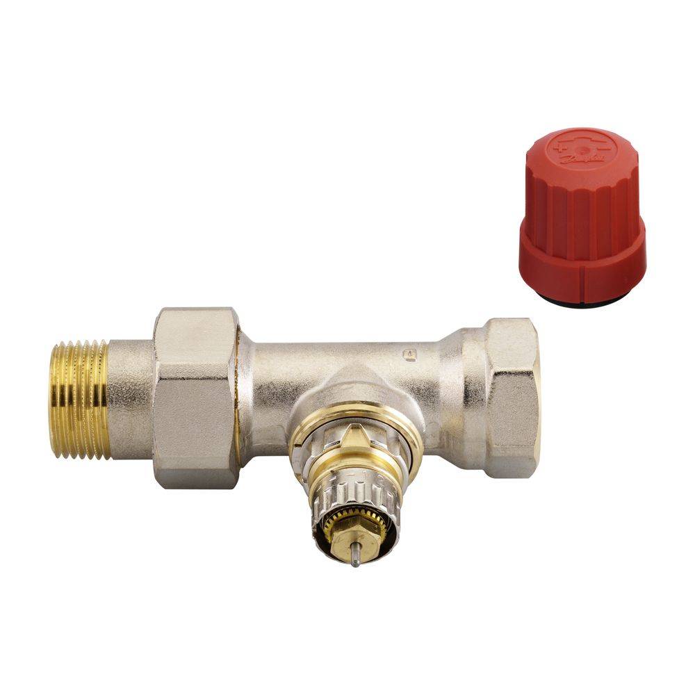 DANFOSS Ventilgehäuse RA-N 20 R 3/4, Durchgang, matt vernickelt-2