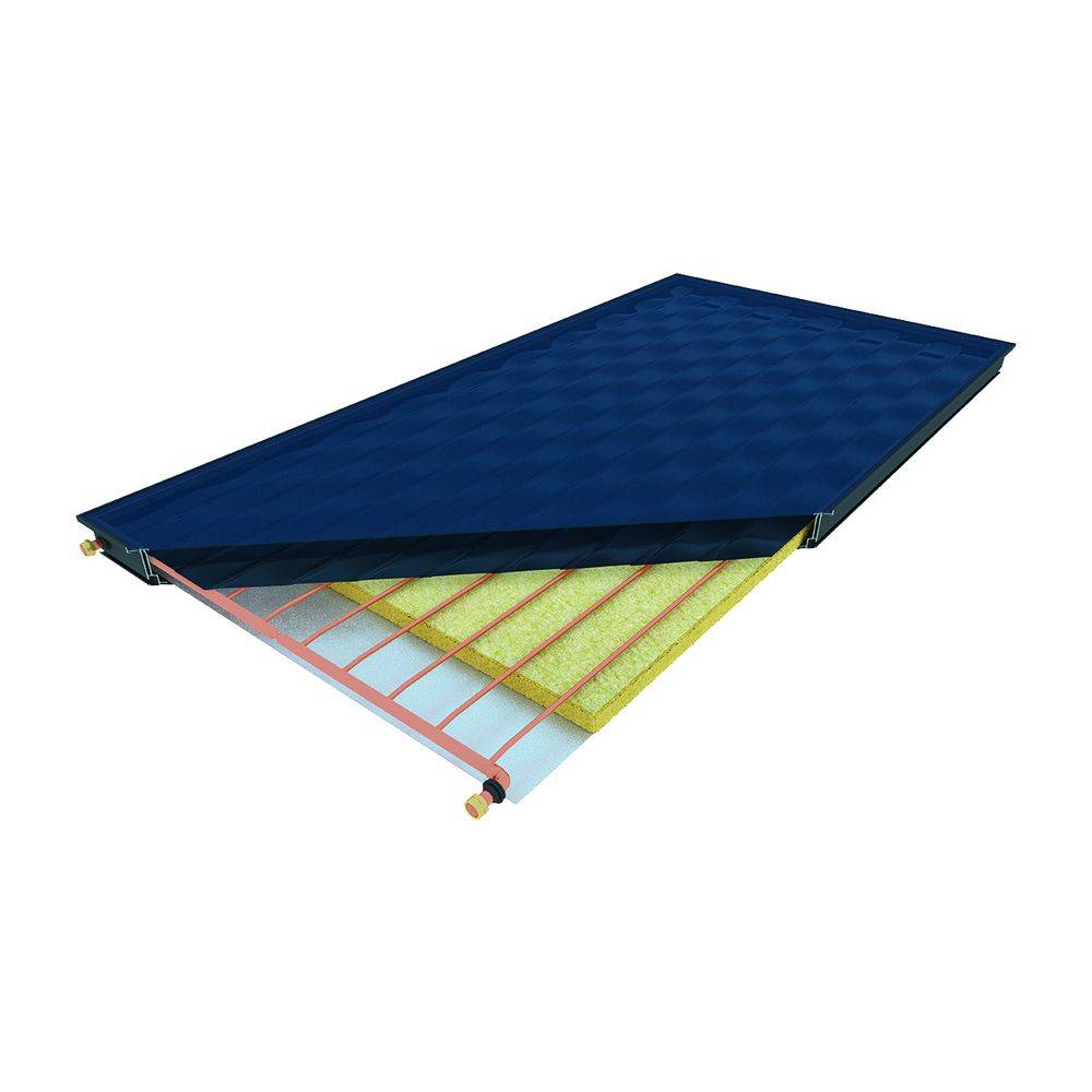 Citrin Solar Flachkollektor CS 350, 80x1153x2183mm, Format 2,5m2 hochkant, Anthrazit eloxiert-0