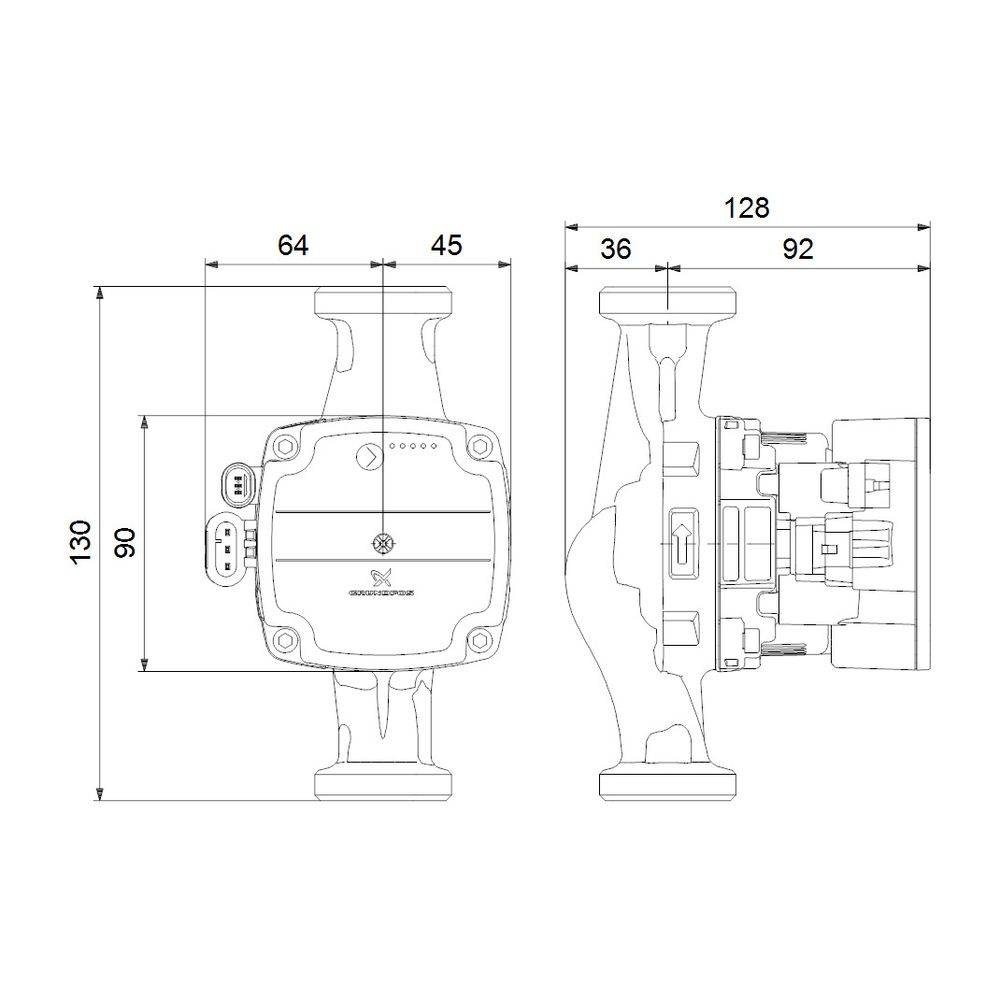 Grundfos Alpha Solar 25-75, Umwälzpumpe, P/n: 98989300-2