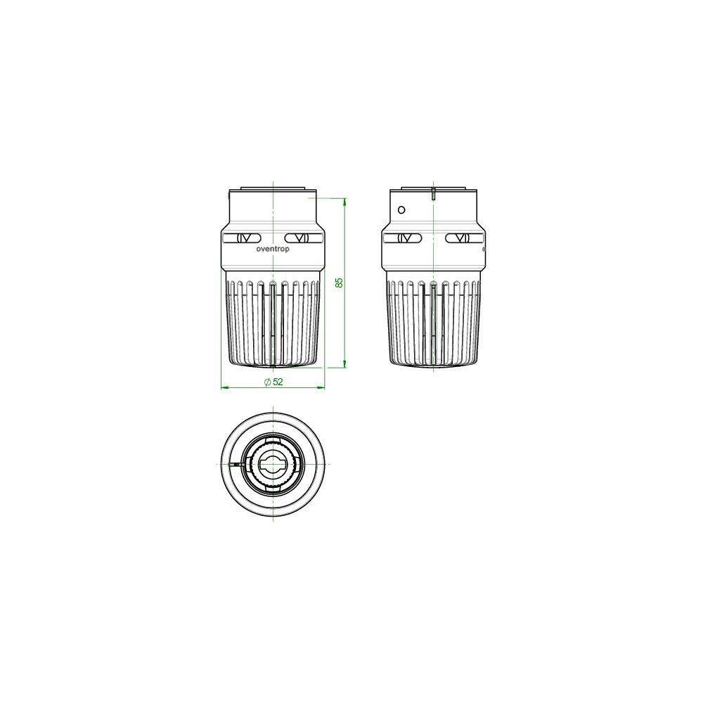 Oventrop Uni LHB Thermostat 7-28 Grad C, Skala 1-5 ohne Nullstellung, Flüssigfühler, Weiß-3