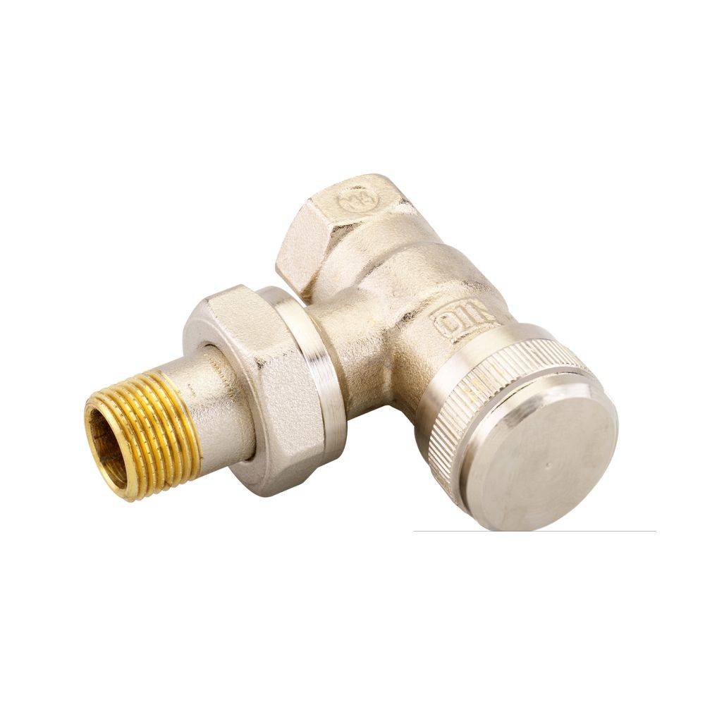DANFOSS Rücklaufverschraubung RLV 10 R 3/8, Eck, vernickelt-1