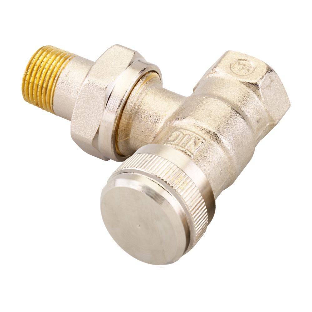 DANFOSS Rücklaufverschraubung RLV 10 R 3/8, Eck, vernickelt-2