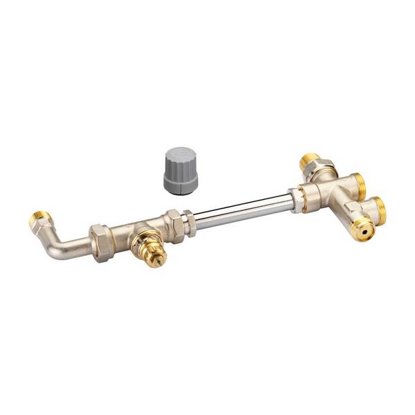 Danfoss Steigrohrventil für 1-Rohranlagen Set RA-KE, Heizkörper R 1/2", Anlage G 3/4" AG, 013G3341