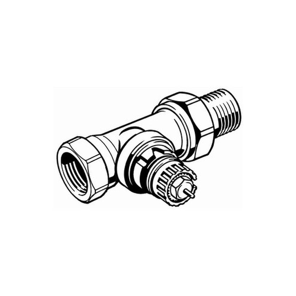 DANFOSS Ventilgehäuse RA-N 15 R 1/2, Durchgang, matt vernickelt-1