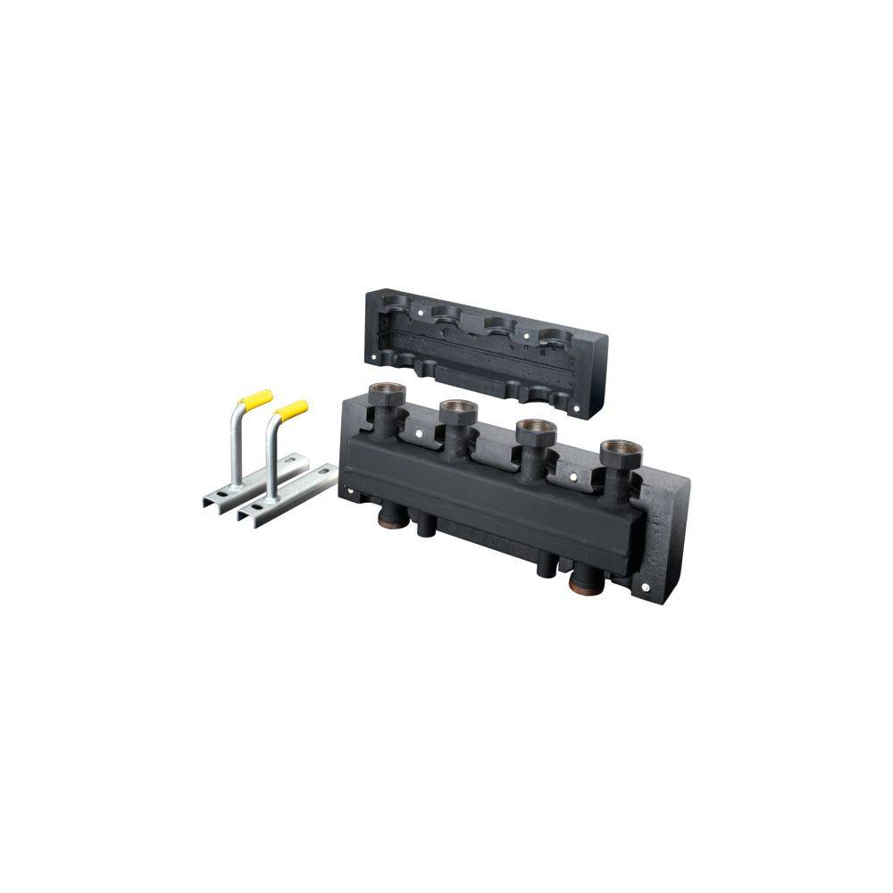 Oventrop Hydraulische Weiche/Verteiler-Kombination HydroFixx für Regumat DN 25 mit Wärmedämmung, 2 Heizkreise, Stahl-1