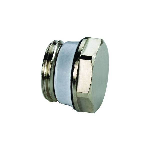 Flamco Blindstopfen Exclusiv G 1/2" Außengewinde Messing vernickelt