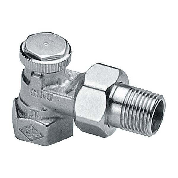 IMI Heimeier Verschraubung Regutec, Eckform, DN 20, Rotguss vernickelt