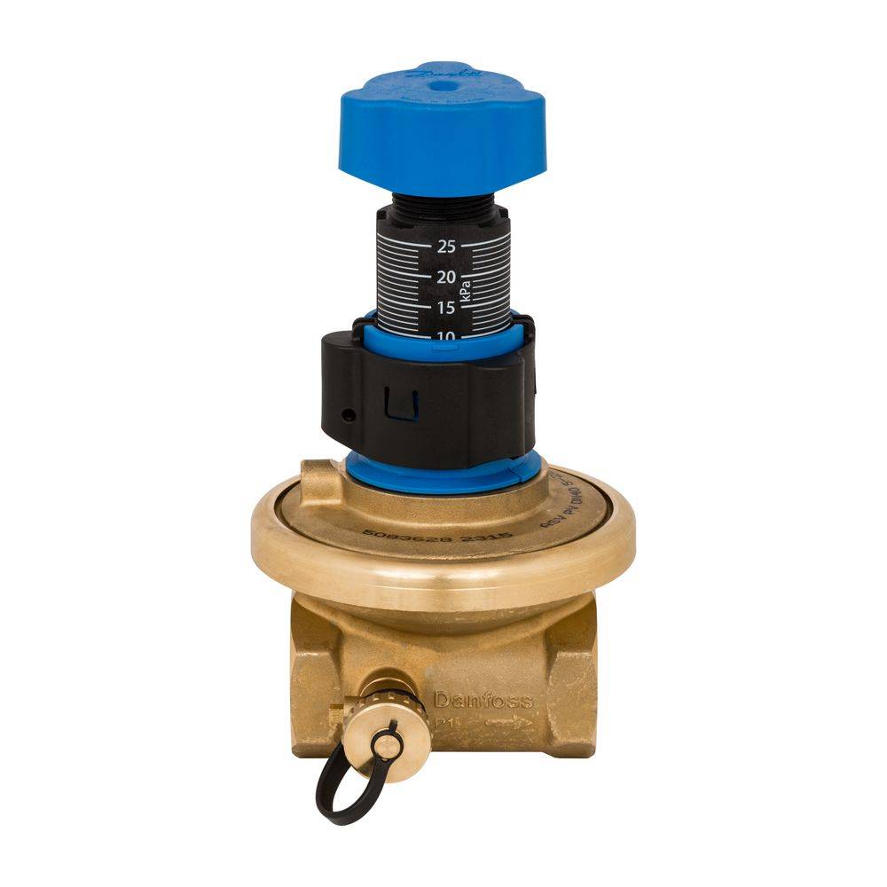 Danfoss Strangdifferenzdruckregler ASV-PV, DN 32, Rp 1 1/4", Sollwert 0,05-0,25 bar, Einstellskala-0