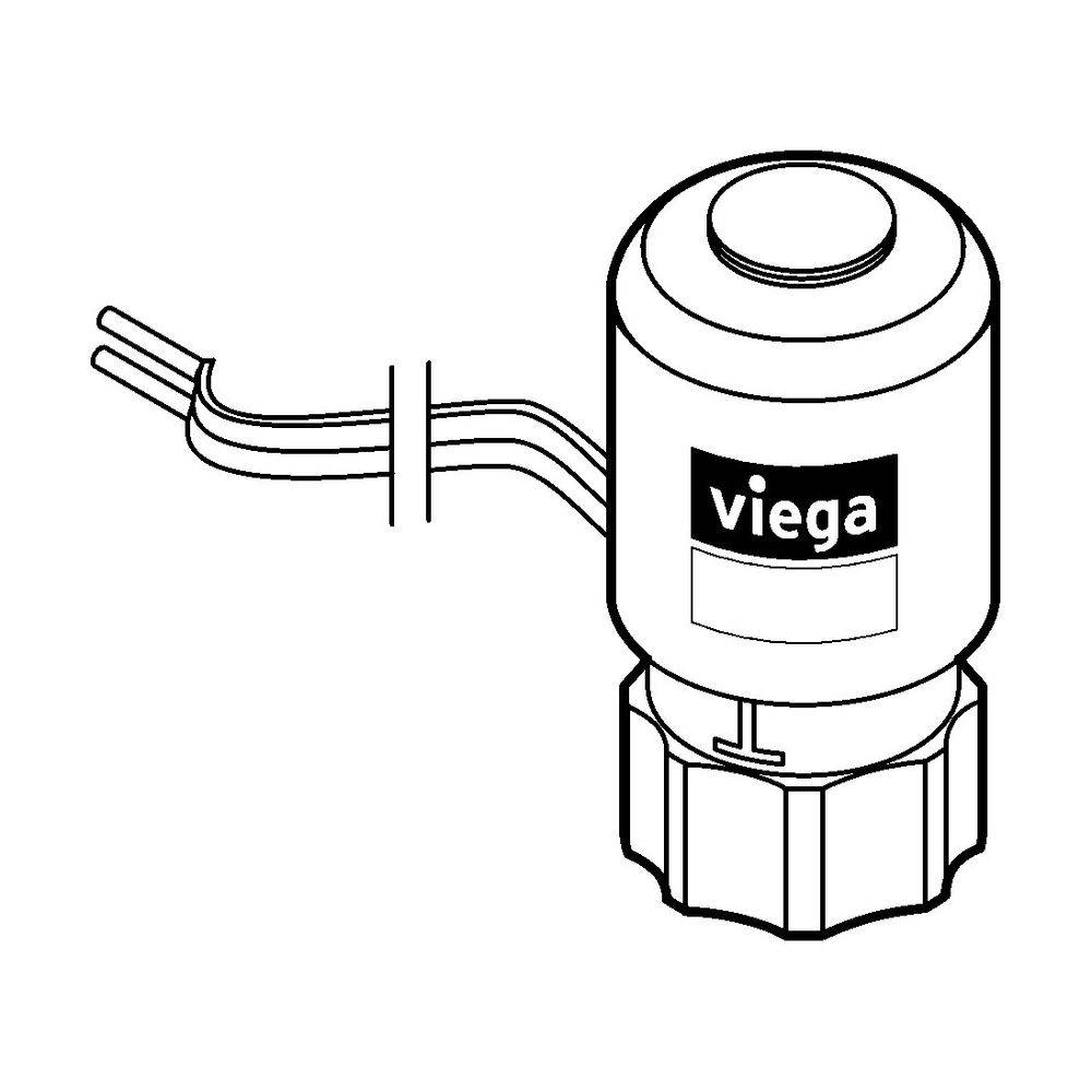 Viega Stellantrieb 1249 stromlos geschlossen, 230V, Reinweiß RAL 9010-1