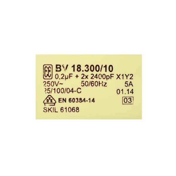 BV 18300/10 Entstörkondensator 0,2µF + 2 x 2,4nF X1Y2-1
