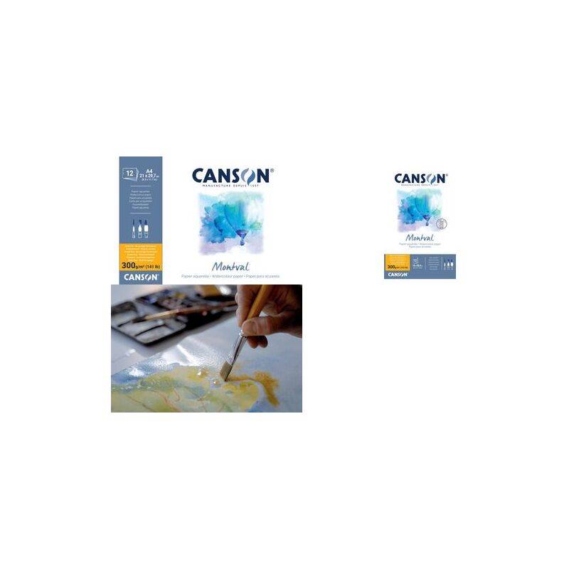 CANSON Aquarellblock "Montval", DIN A4, 50 Blatt