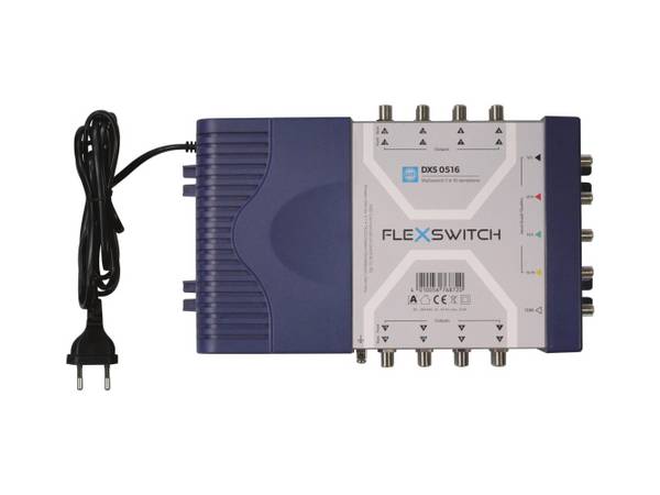 WISI FLEXSWITCH Multischalter DXS0516 5in16 aktiv mit Netzteil Install.Baumaterial Antennen