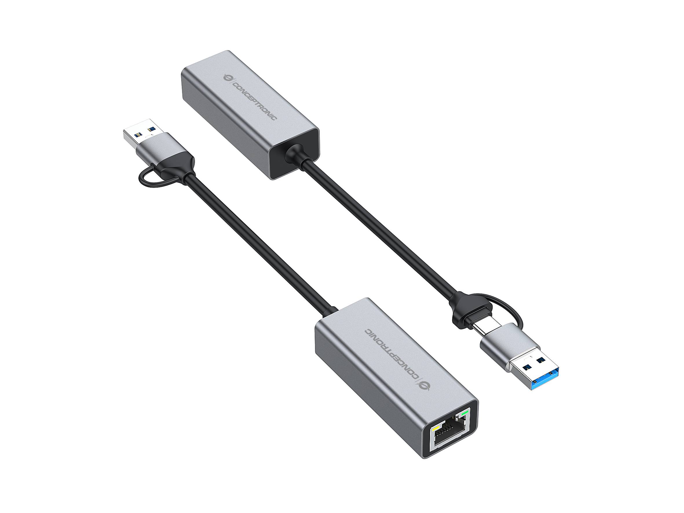 Conceptronic ABBY08G Gigabit USB 3.0 Netzwerkadapter - Adapter - Digital/Daten - Adapter - Digital/Daten-3