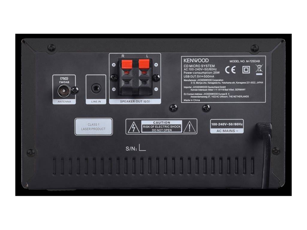 Kenwood Electronics Kenwood M-725DAB-B - Microsystem - 2 x 25 Watt-1