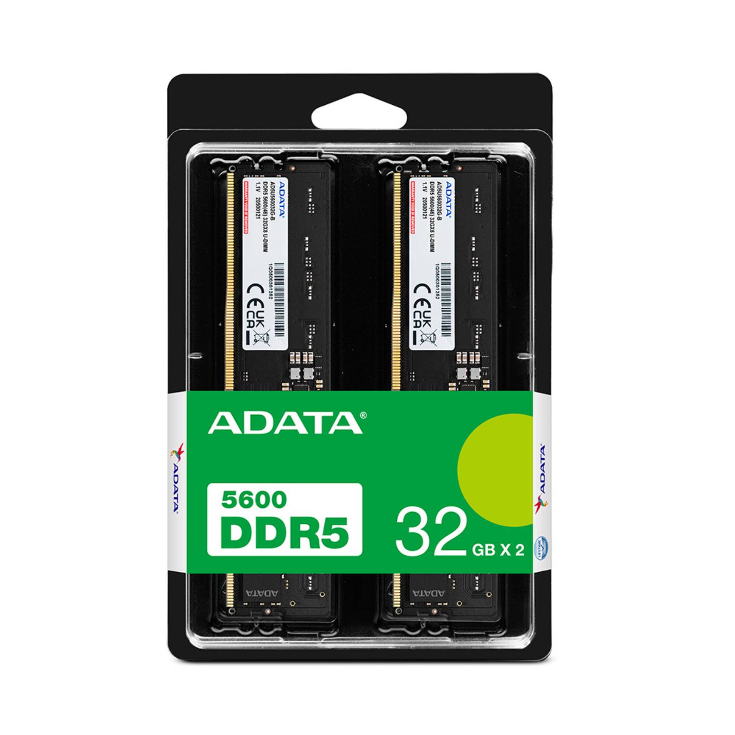 ADATA DDR5 5600 U-DIMM, 8 GB, 1 x 8 GB, DDR5, 5600 MHz, 288-pin DIMM-1