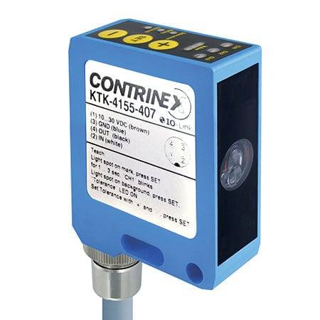 Contrinex KTK-4155-407, Color and contrast Contrast 40 x 50 12 mm PBTP Teach in LED, RGB, P/n: 620-000-671-0