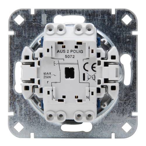 KOPP 507200008 - Unterputz Ausschalter-Sockel (ohne Abdeckung | 2-polig | 250V | 10A | 10AX | IP20)-1