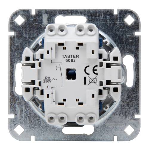 KOPP 508300002 - Unterputz Taster-Sockel (Schließer | ohne Abdeckung | 250V | 10A | 10AX | IP20)-1
