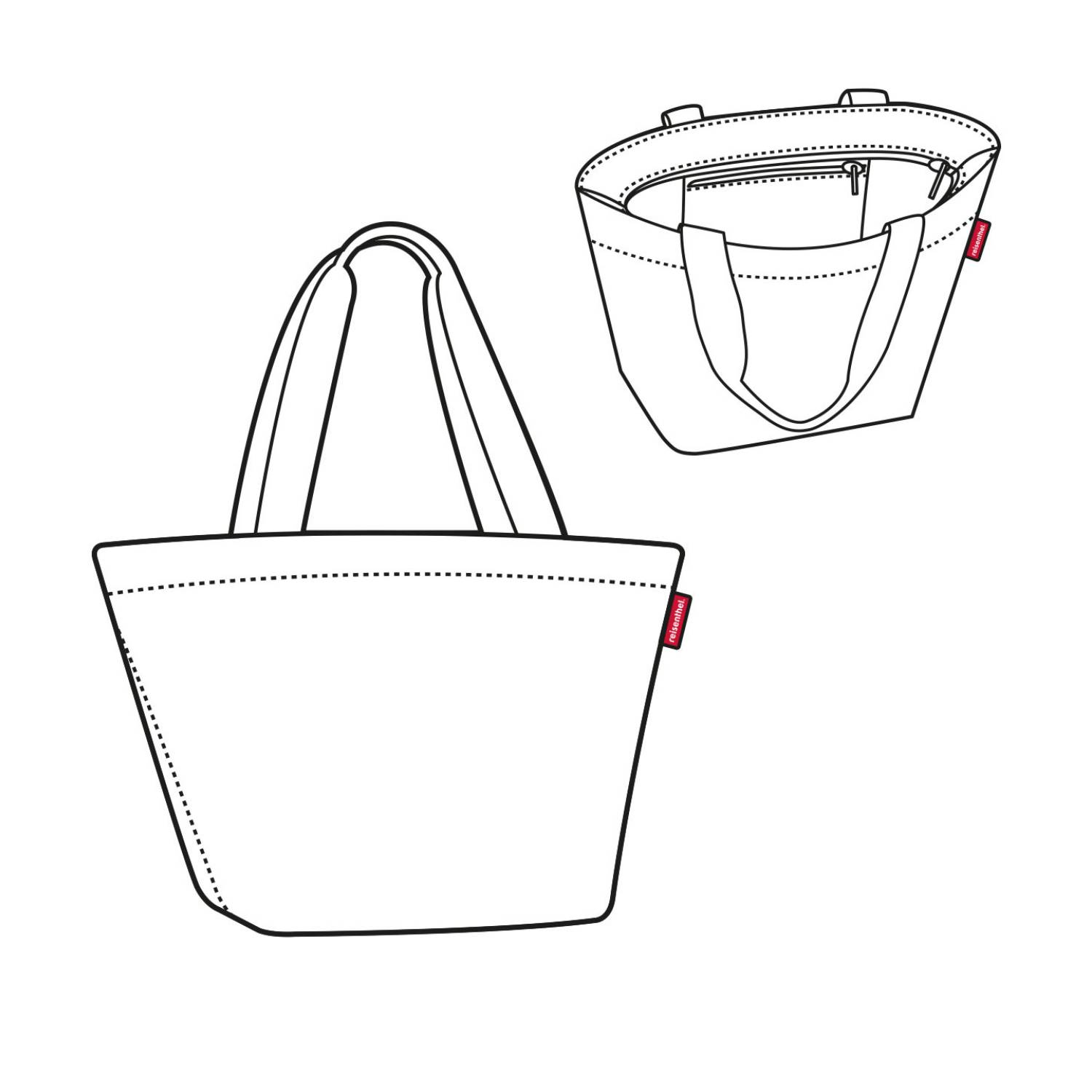 Reisenthel shopper M, Stoffbeutel, Schwarz, Polyester, Monochromatisch, 15 l, 510 mm-1