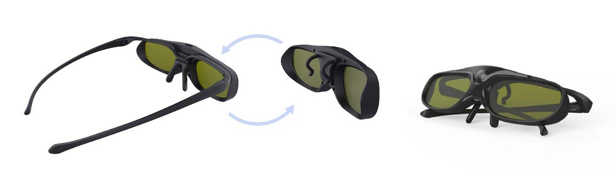 XGIMI 3D Brille Neu, 60 h, 80 mA, Lithium Polymer (LiPo), Schwarz, Kunststoff, 1 Stück(e)-0