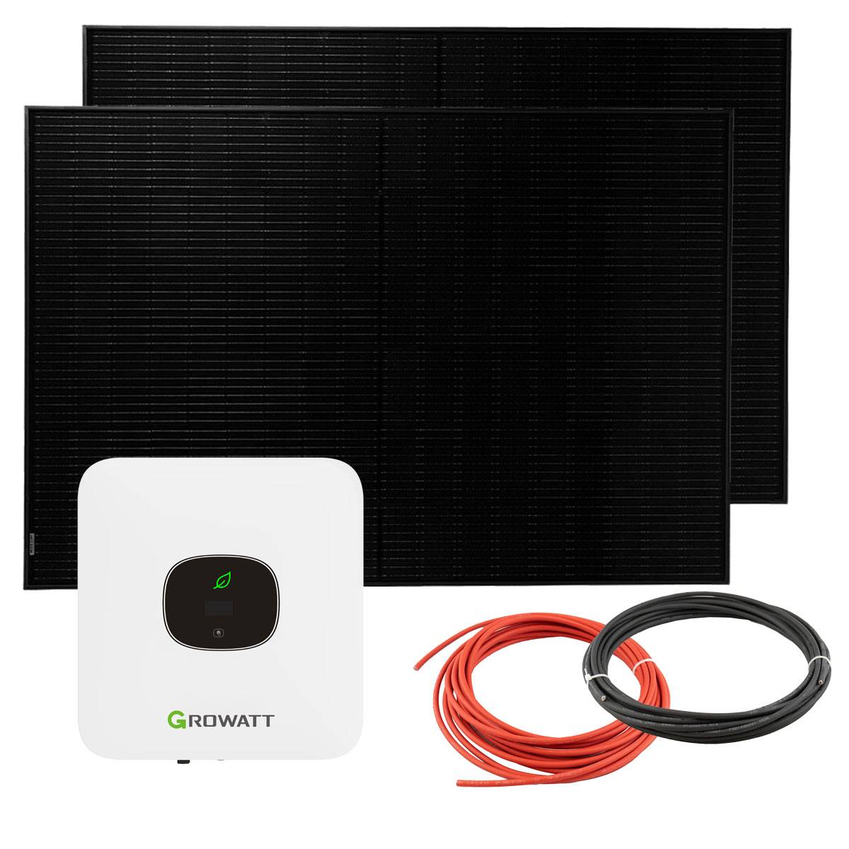Balkonkraftwerk Growatt MIC 800 0,8kW mit 920W Solarpanels-0