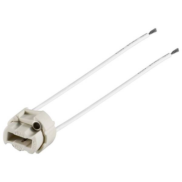 Goobay G9 Lampenfassung mit Zwillingslitze max. 100 W/250 V (AC), 0,15 m Kabel, Keramik
