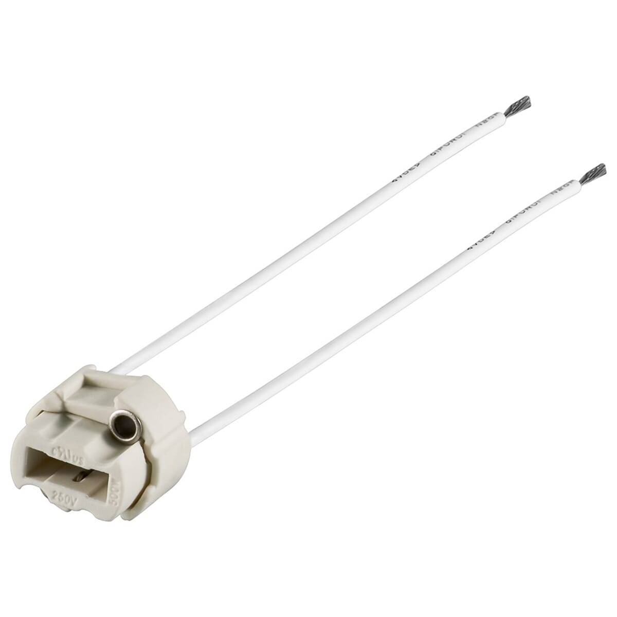 Goobay G9 Lampenfassung mit Zwillingslitze max. 100 W/250 V (AC), 0,15 m Kabel, Keramik-0