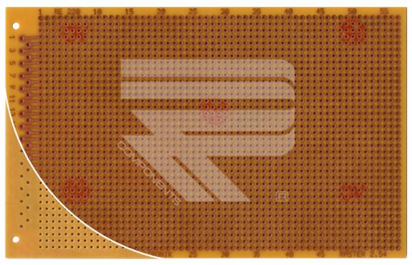 Roth Elektronik RE220-HP Laborkarte FR2 160 x 100 mm 1,5 mm einseitig RM 2,54 Ø 1 mm 35 µm