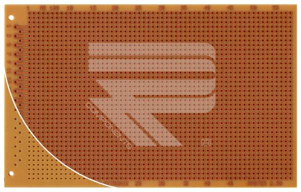 Roth Elektronik RE120-HP Laborkarte FR2 160 x 100 mm 1,5 mm einseitig RM 2,50 Ø 1 mm 35 µm