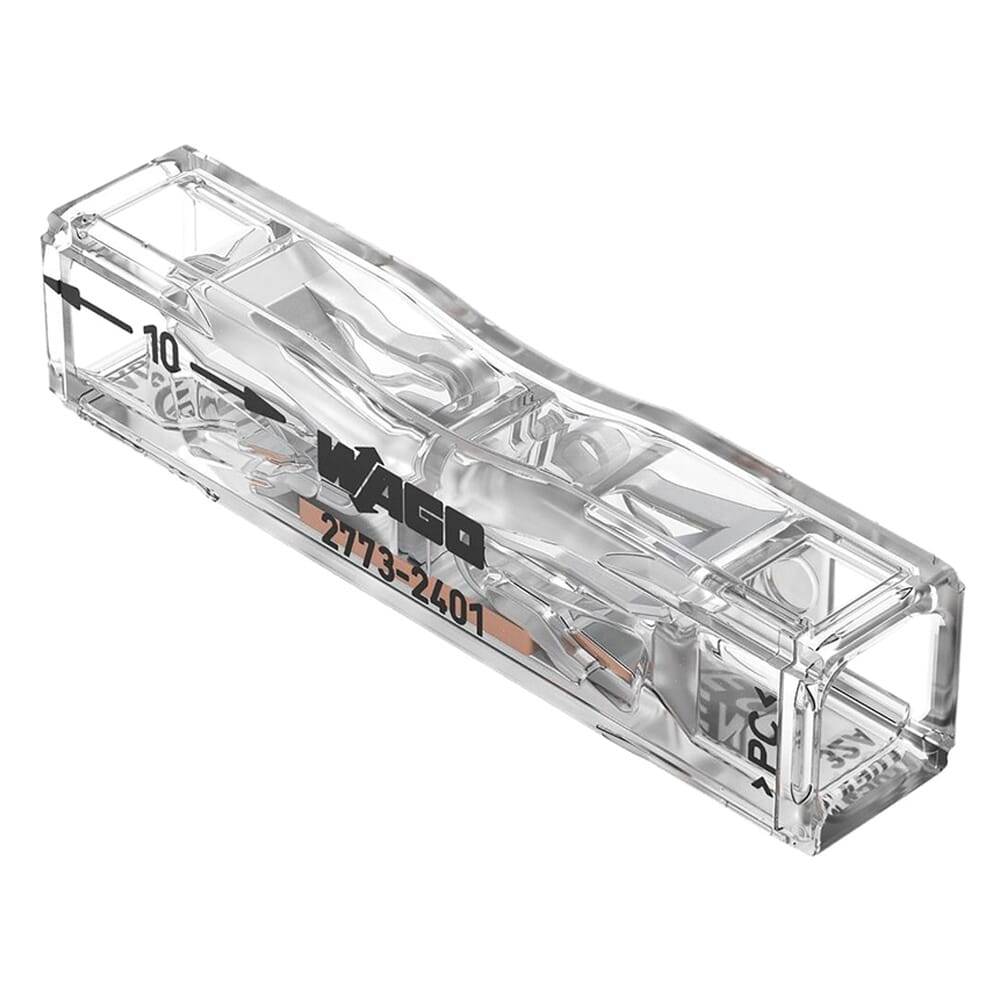 WAGO Durchgangsverbinder zum Stecken,für ein- und mehrdrähtige Leiter,max. 4 mm²,transparent-1