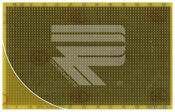 Roth Elektronik RE100-LF Laborkarte FR4 160 x 100 mm 1,5 mm einseitig RM 2,50 Ø 1 mm 35 µm