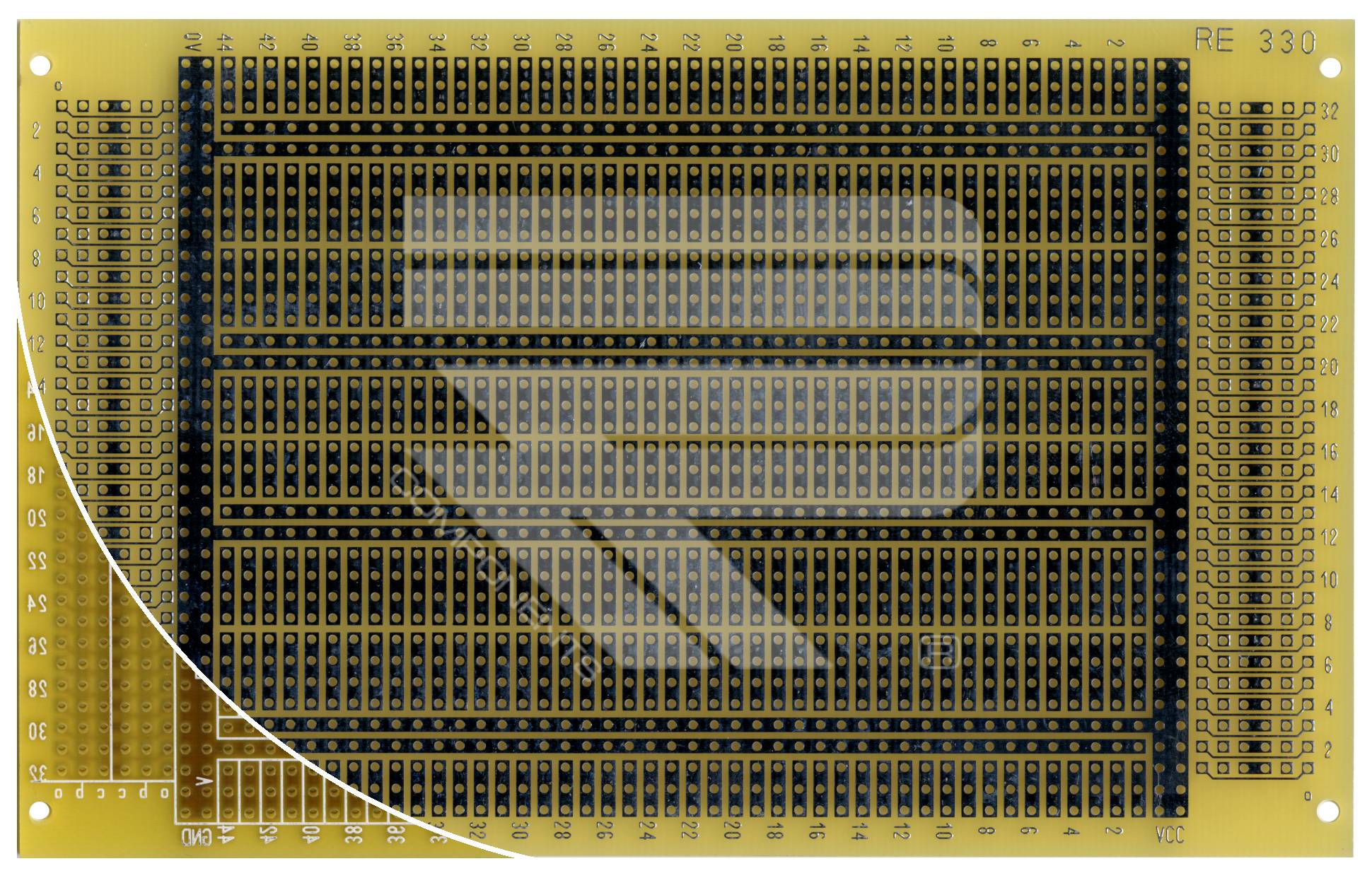 Roth Elektronik RE330-LF Laborkarte FR4 160 x 100 mm 1,5 mm einseitig RM 2,54 Ø 1 mm 35 µm-0