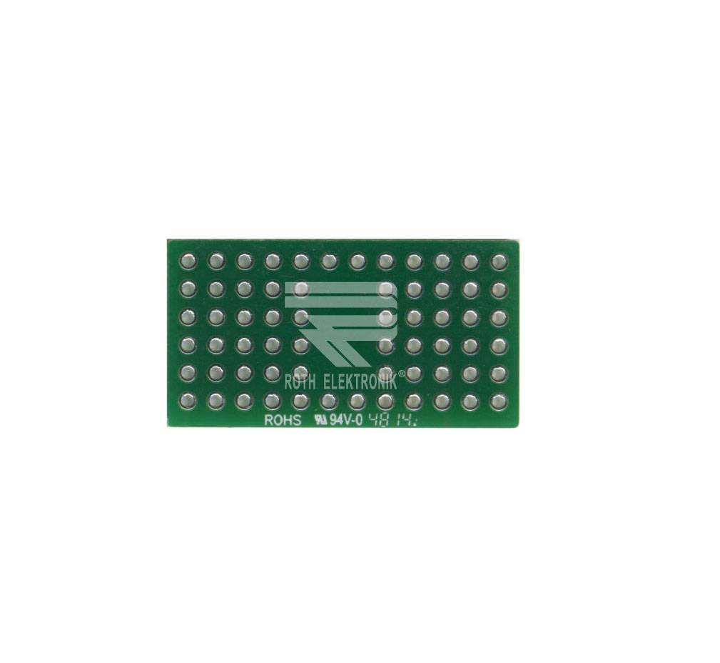 Roth Elektronik RE941-S1 Lötbares Breadboard FR4 17,1 x 31,8 mm 1,5 mm zweiseitig RM 2,54 Ø 1,1 mm 35 µm-1