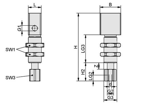 Schmalz FSTImc S M5-IG M5-IG 10 CO, Federstößel in Cartridge-Ausführung mit innenliegender, P\n: 10.01.02.01687-1