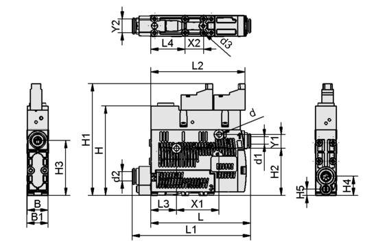 Schmalz SCPSb 10 S04 NC, Kompaktejektor mit integrierter Ventilfunktionalität in schmaler, P\n: 10.02.02.04132-1